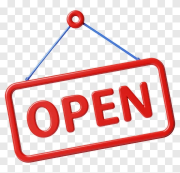Open Sign PNG