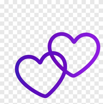Purple Interlocking Hearts PNG