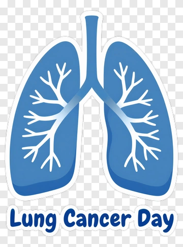 Lung Cancer Day Awareness Graphic PNG
