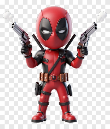 Cartoon Character Holding Two Guns PNG