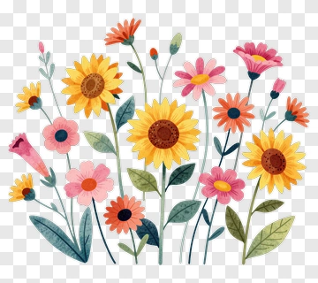 Colorful Flower Bouquet PNG