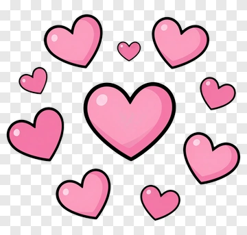 Pink Hearts PNG