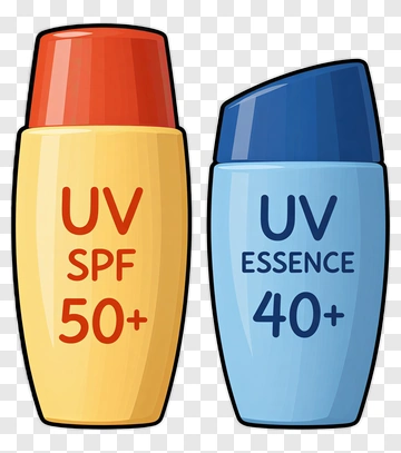 Sunscreen Bottles With Uv Spf 50+ And Uv Essence 40+ PNG