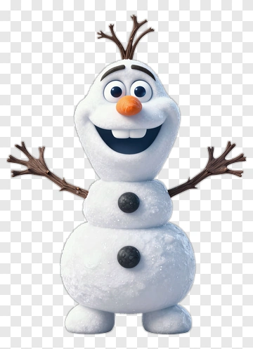 Cartoon Snowman Character With Outstretched Arms PNG