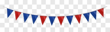 Red And Blue Bunting Flags PNG