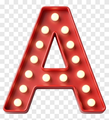 Red Letter A With Marquee Lights PNG