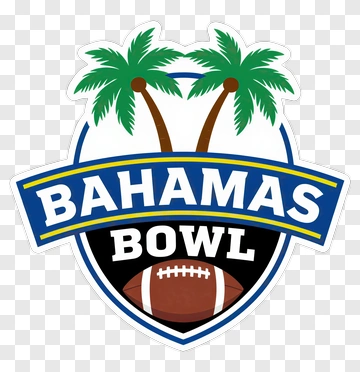 Bahamas Bowl Logo With Palm Trees And Football PNG