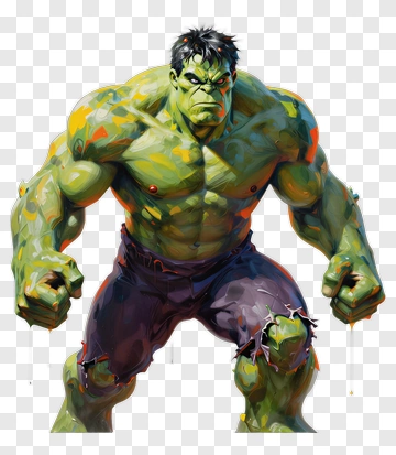 Cartoon Hulk Character PNG