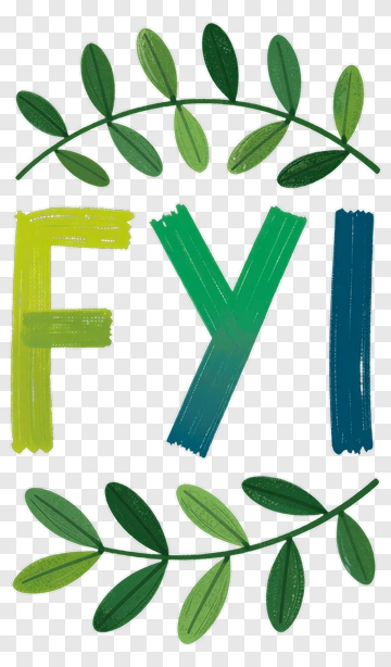 Fyi Text Surrounded By Leaves PNG
