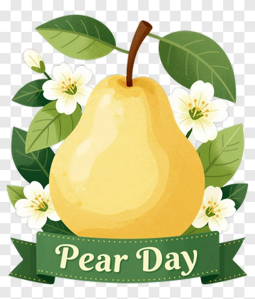 Pear Day Illustration PNG