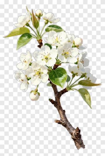 White Blossom Branch PNG