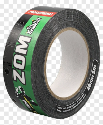 Professional Black Duct Tape Roll PNG
