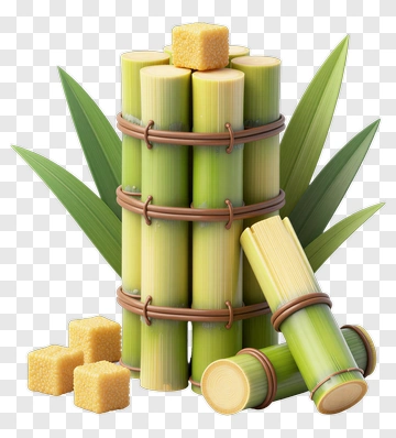 Sugar Cane Stacked With Cubes PNG