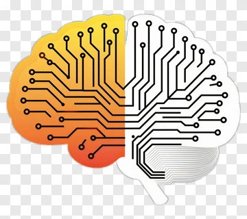 Brain With Circuit Design PNG
