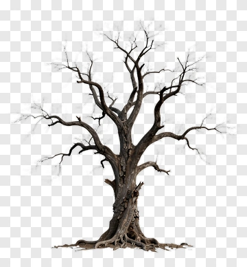 Bare Tree With Twisted Branches PNG