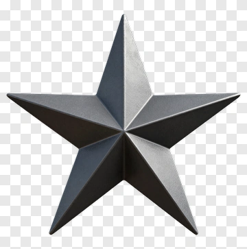 Three-Dimensional Star PNG