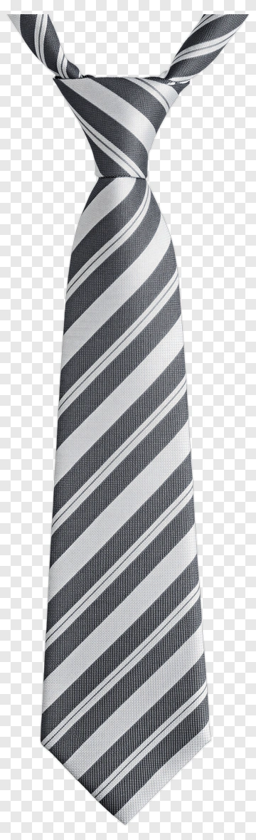 Striped Necktie In Black And White PNG
