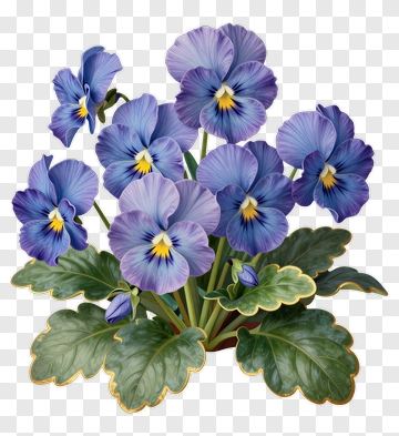 Pansy Flower Bouquet PNG
