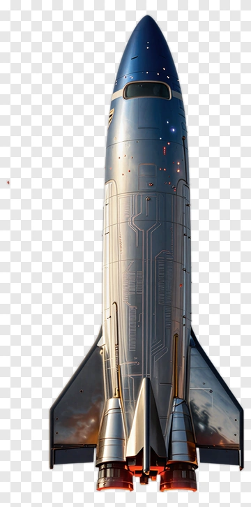 Rocket Launching Into Space PNG