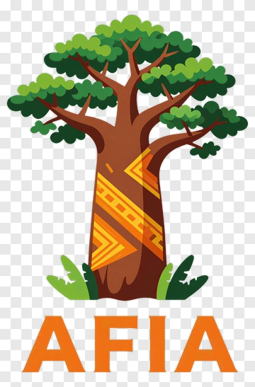 Colorful Tree With Decorative Patterns And Afia Text PNG