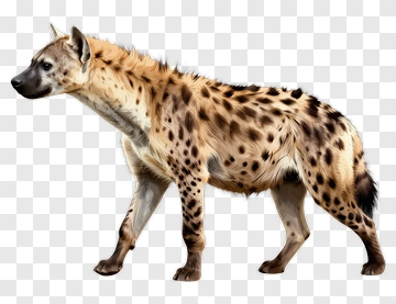 Realistic Hyena Walking PNG