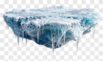 Iceberg With Melting Ice PNG