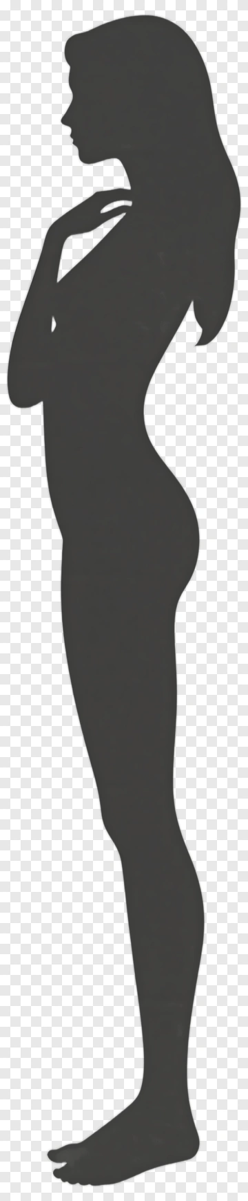 Silhouette Of A Woman In Profile PNG