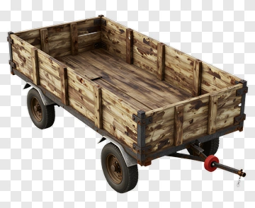 Wooden Farm Cart PNG