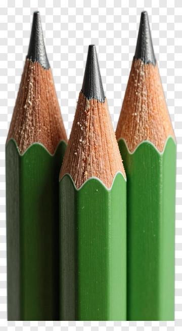 Green Colored Pencils PNG