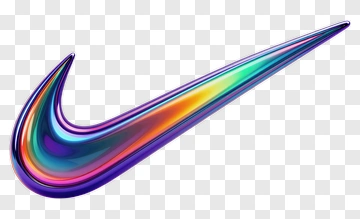 Nike Logo With Colorful Gradient PNG