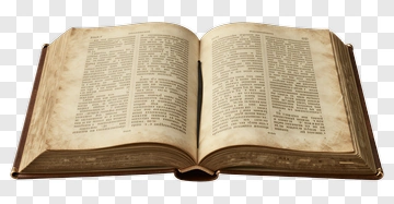 Open Book With Pages Showing Text PNG
