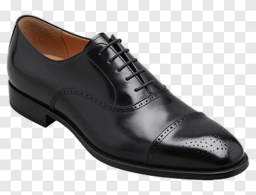 Black Leather Dress Shoe PNG