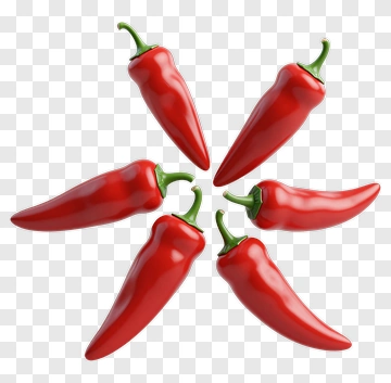 Red Chili Peppers Arrangement PNG
