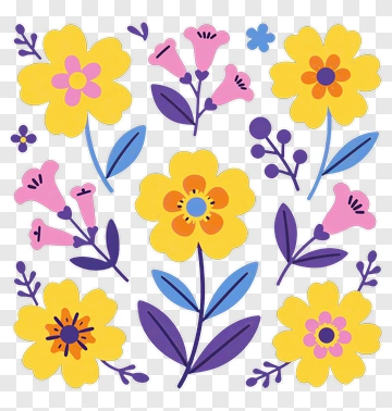 Colorful Floral Arrangement PNG