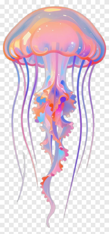 Colorful Jellyfish PNG