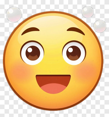 Happy Emoji Face With Sparkles PNG