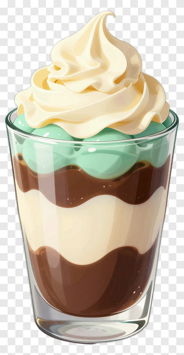 Mint Chocolate Parfait Dessert PNG