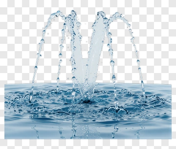 Water Fountain With Splashing Water PNG