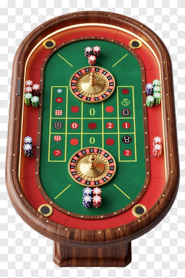Roulette Table With Chips PNG