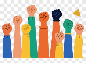 Raised Fists In Unity PNG