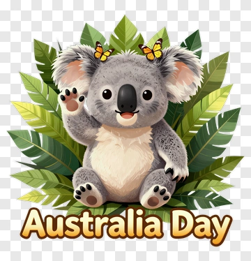 Cartoon Koala For Australia Day PNG