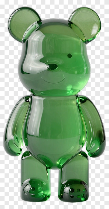 Green Jelly Bear Figure PNG