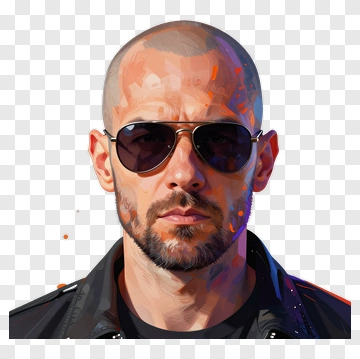 Stylized Man In Sunglasses PNG