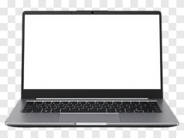 Laptop With Open Screen PNG