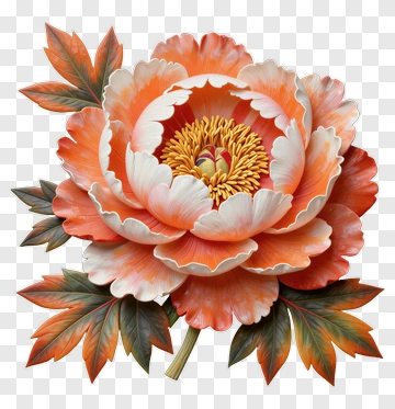 Colorful Peony Flower PNG