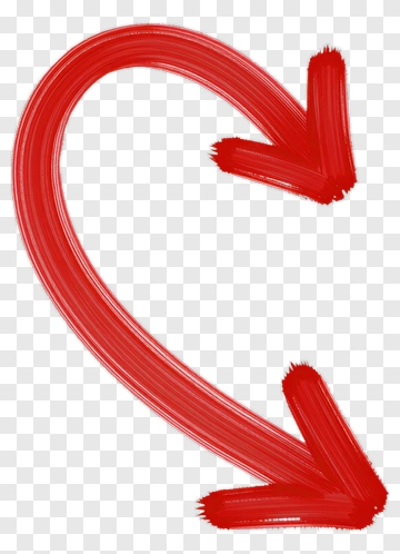 Red Brush Stroke Arrow PNG