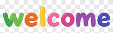 Colorful Welcome Sign PNG