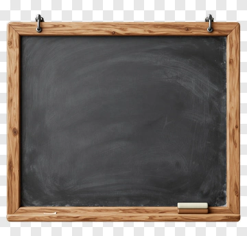 Wooden Framed Chalkboard PNG