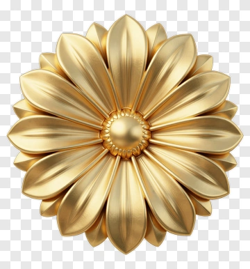 Gold Flower Decoration PNG