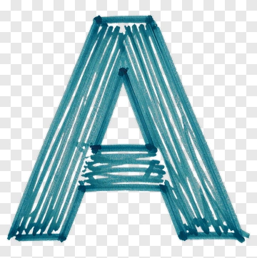 Blue Letter A Drawing PNG